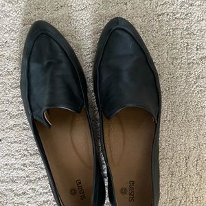 Susina black leather flats beyond comfortable!